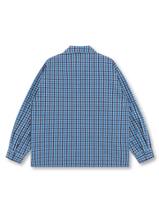 ユニセックスチェックオープンカラーシャツ