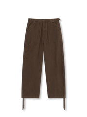 ワイドフィットドローストリングカーゴパンツ