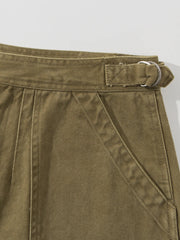 ワイドフィットドローストリングカーゴパンツ