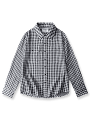 アカデミックスタイルのチェックシャツ