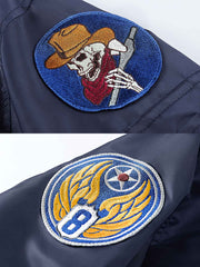 アメリカ空軍戦闘飛行隊 刺繍入り MA-1 ジャケット