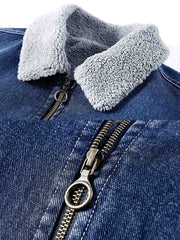 フリース襟 MA-1デニムジャケット