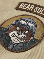 ベアソルジャー刺繍  MA-1改良コットンフライトジャケット