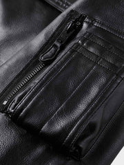 機能性 レザーフライトジャケット