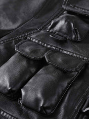 機能性 レザーフライトジャケット
