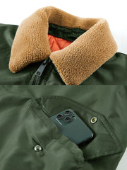 襟取外し可 厚手フライト中綿ジャケット