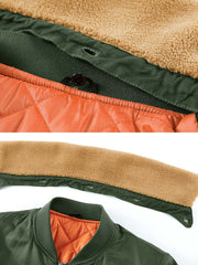 襟取外し可 厚手フライト中綿ジャケット