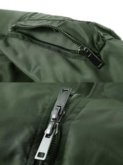 襟取外し可 厚手フライト中綿ジャケット