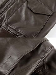 ターンダウンカラー レザージャケット