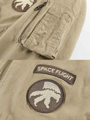 3色展開 刺繍バッジ入りフライトジャケット