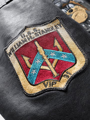 MA-1 中綿レザージャケット「uss william stanley」