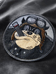 MA-1 中綿レザージャケット「uss william stanley」