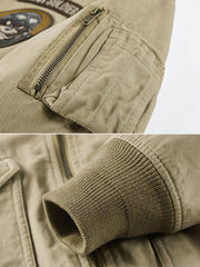 MA-1レザーフライトジャケット「Bear Soldier Voitek private embroidery」