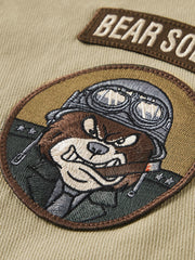 MA-1レザーフライトジャケット「Bear Soldier Voitek private embroidery」
