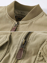 MA-1レザーフライトジャケット「Bear Soldier Voitek private embroidery」