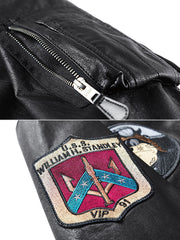 MA-1レザーフライトジャケット「biker」