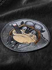 MA-1レザーフライトジャケット「biker」