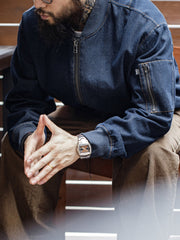 MA-1 デニム ベースボールジャケット