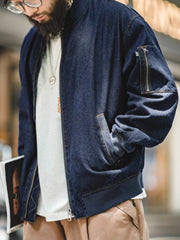 MA-1 デニム ベースボールジャケット