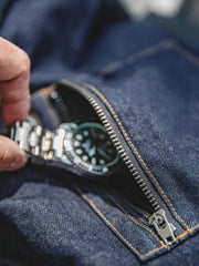 MA-1 デニム ベースボールジャケット