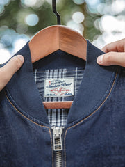 MA-1 デニム ベースボールジャケット