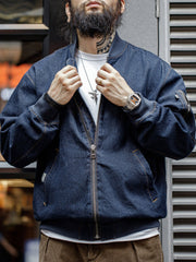 MA-1 デニム ベースボールジャケット