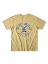 1980年代米空軍トレーニングTシャツを再現した鷲エンブレム入りビンテージTシャツ