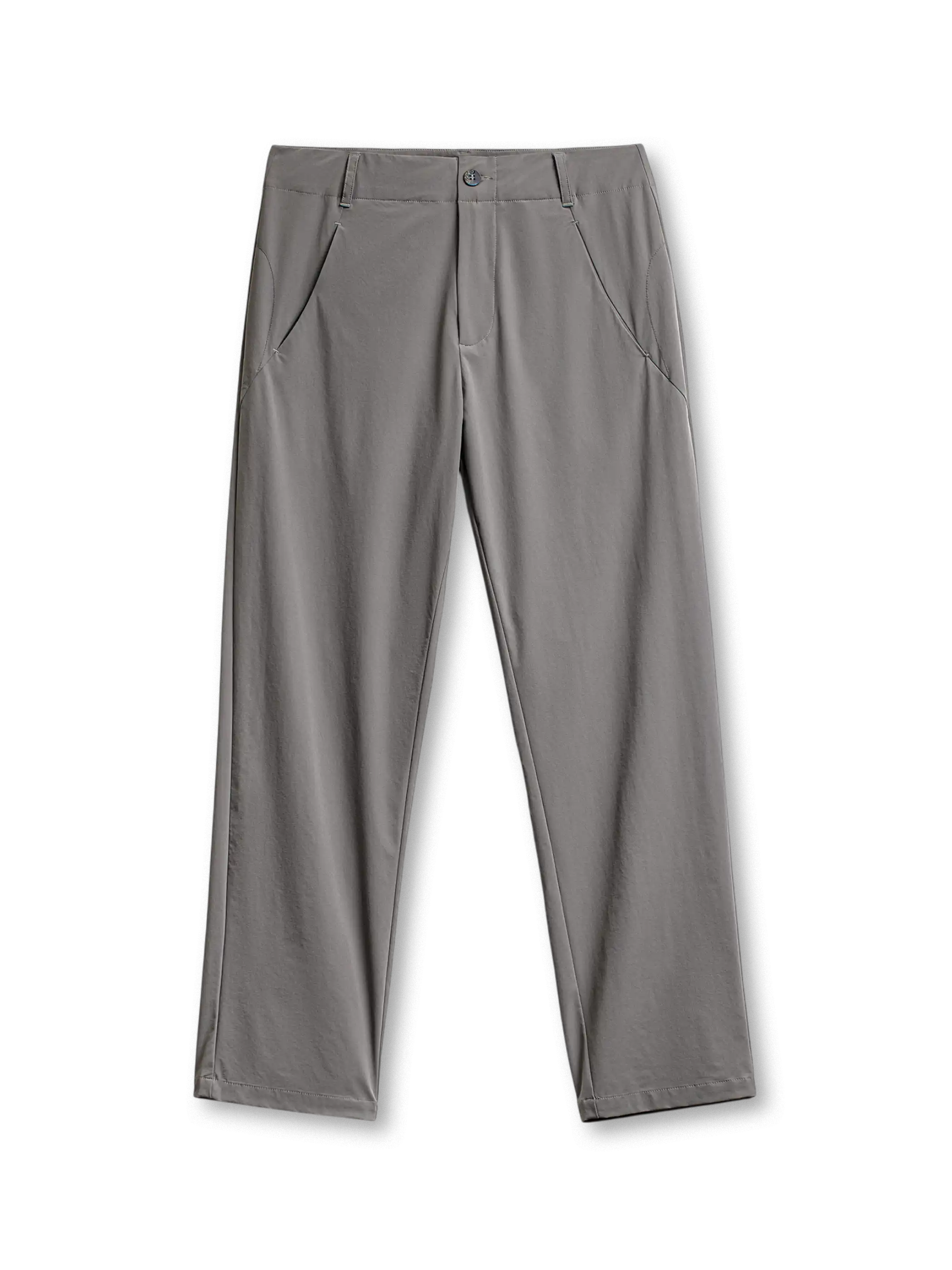 軽量ナイロンとスパンデックス混紡素材を使った通気性と伸縮性に優れるエアリーイージーパンツ。ゴムウエストとドローコード、YKKファスナー、魚モチーフボタン付きで快適な履き心地を提供