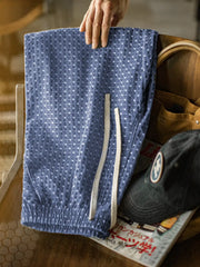 ジャカードデニム イージーストレートパンツ