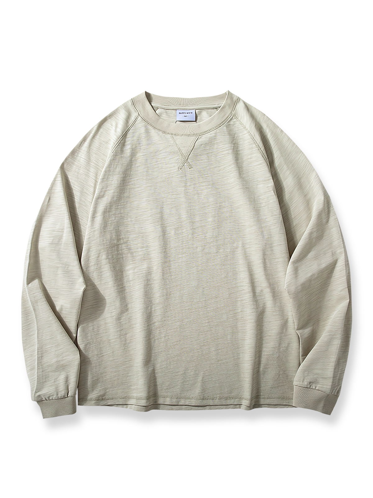 六色展開のスラブコットン長袖Tシャツ