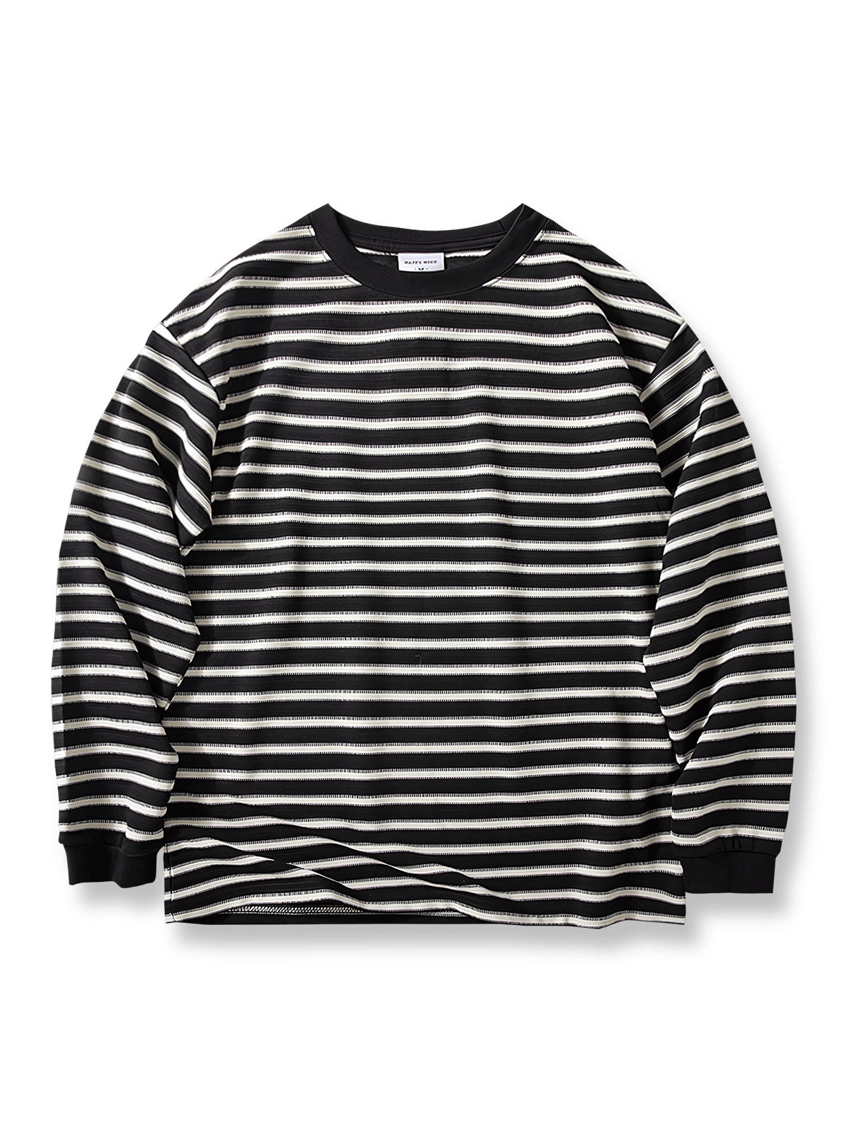 滑らかな肌触りのストライプ長袖Tシャツ