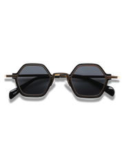 多角形の合金フレームを持つヴィンテージパンクサングラス