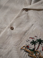 アロハ ヴィンテージ ホワイト古巴襟シャツ