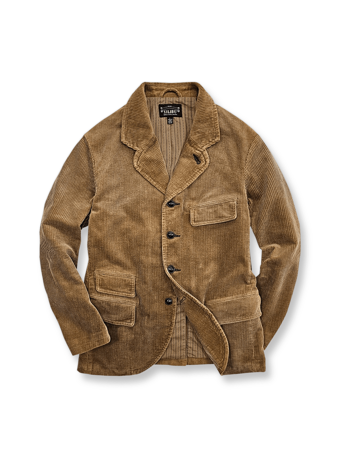 100%コットンコーデュロイ素材のアメカジヴィンテージジャケット。天然牛角ボタンと独自のウォッシュ加工で個性を演出。