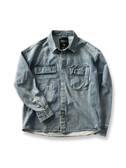 ダブルポケットとウォッシュ加工が映えるアメリカンヴィンテージデニムシャツ