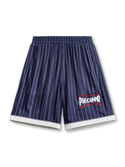 メッシュ生地とベースボール刺繍が特徴のアメリカンヴィンテージ風メッシュショーツ。涼しく動きやすいデザイン。