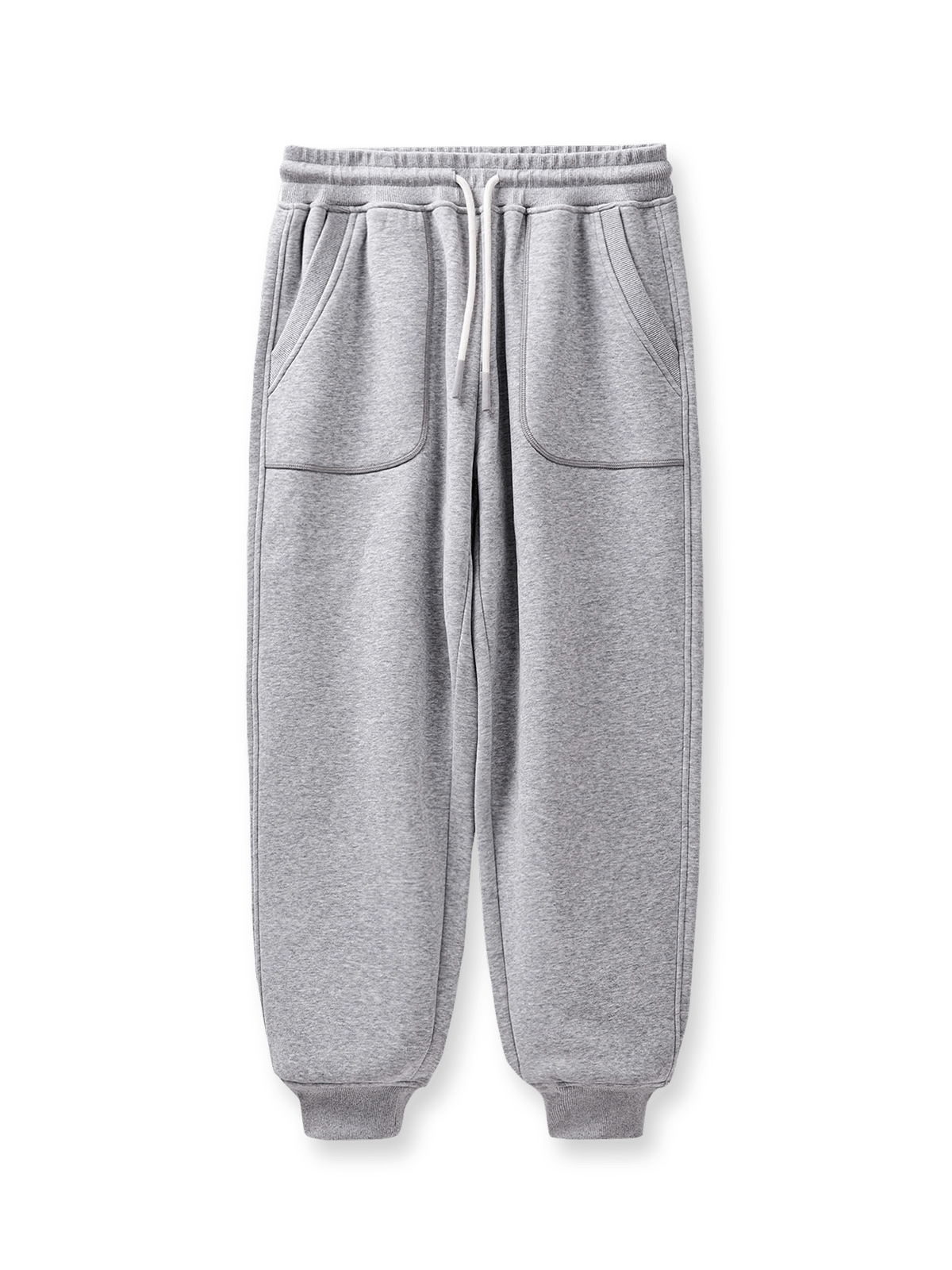 1950年代米軍OG-107風デザインの裏起毛スウェットパンツ。矩形ポケット、ゴム紐ウエスト、リブ裾で快適な着心地と保温性を両立。