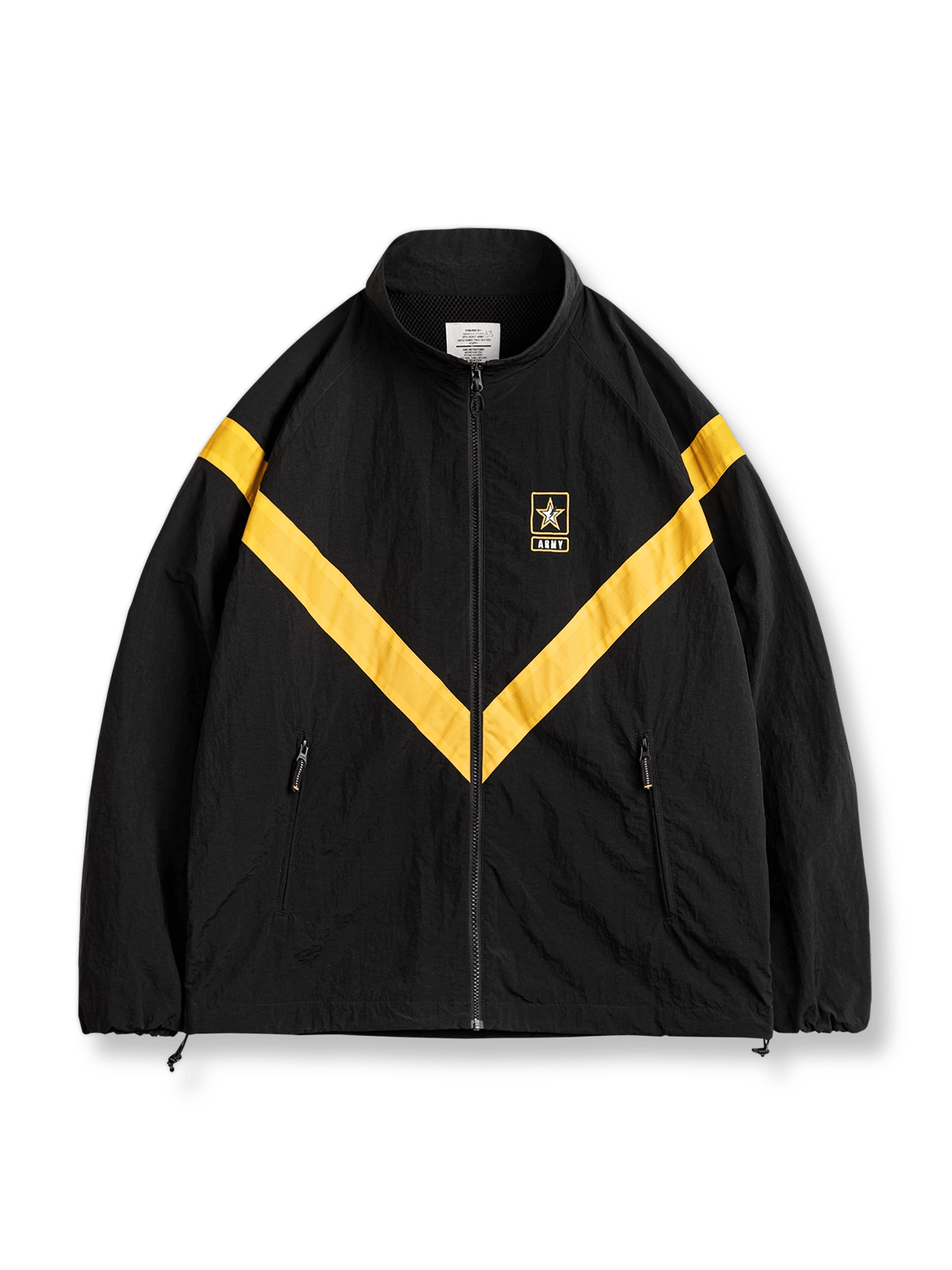 ARMYスタイルV字配色トレーニングジャケット