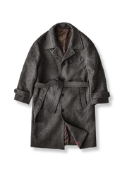 製品画像: ヘリンボーンパターンのバルマカーンウールコート画像