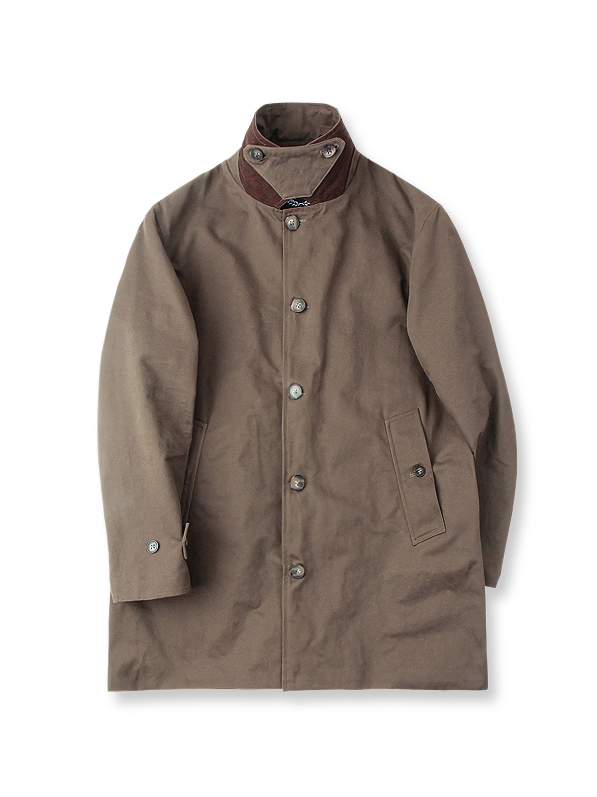 バルマーケン コーデュロイ シングル トレンチコート