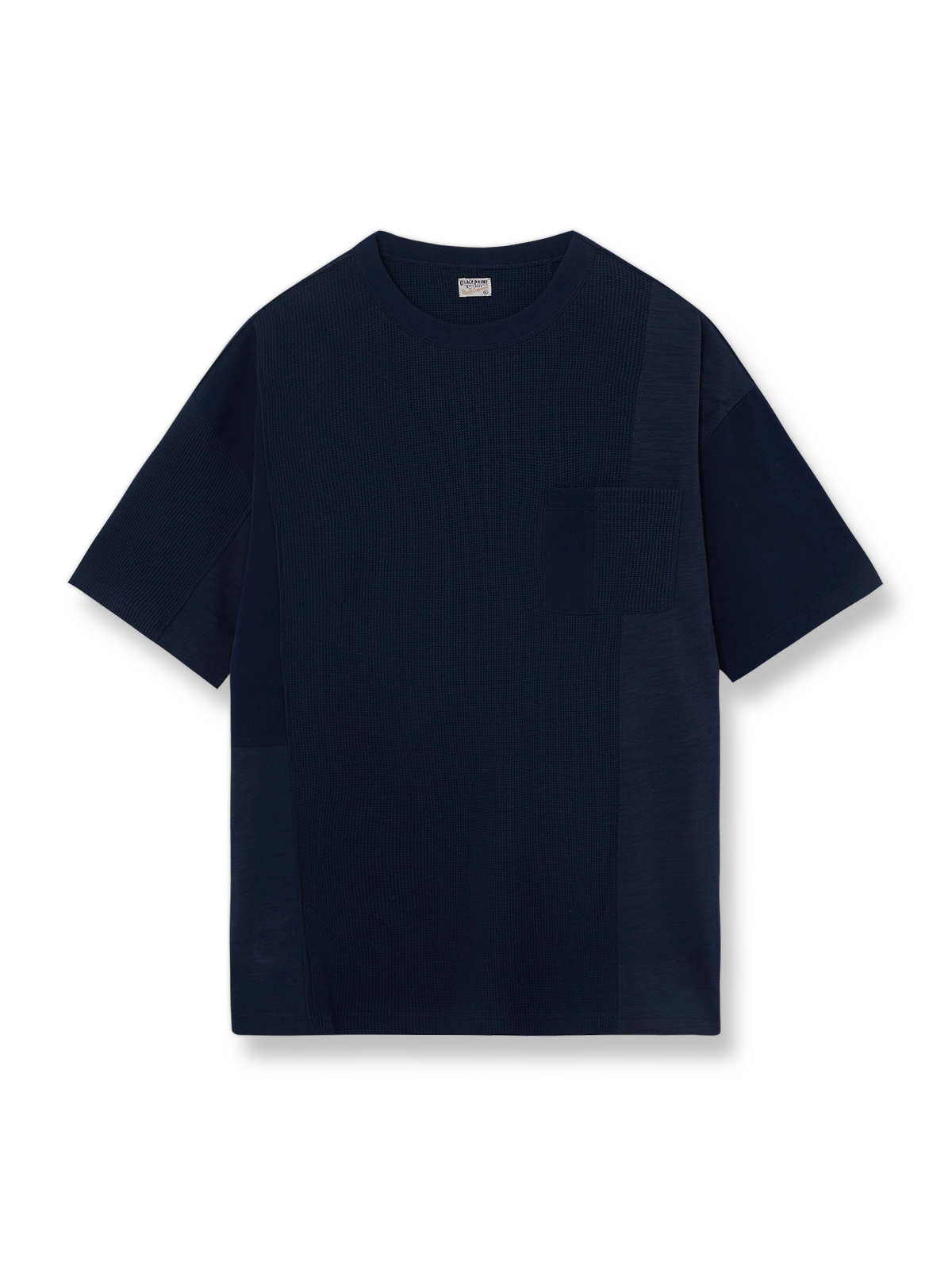 竹節コットンポケット付きTシャツ。