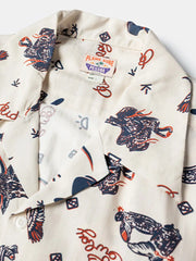 バンダナパターン レーヨンキューバカラーアロハシャツ