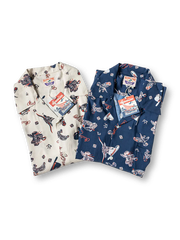 バンダナパターン レーヨンキューバカラーアロハシャツ