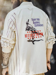 ベースボールグラフィック プルオーバーポロスウェット