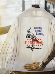 ベースボールグラフィック プルオーバーポロスウェット