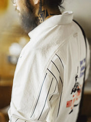 ベースボールグラフィック プルオーバーポロスウェット