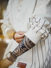 ベースボールグラフィック プルオーバーポロスウェット