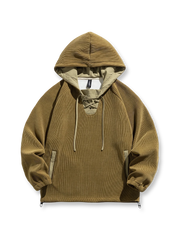 バイカラー切り替え&裏起毛のフード付きスウェット