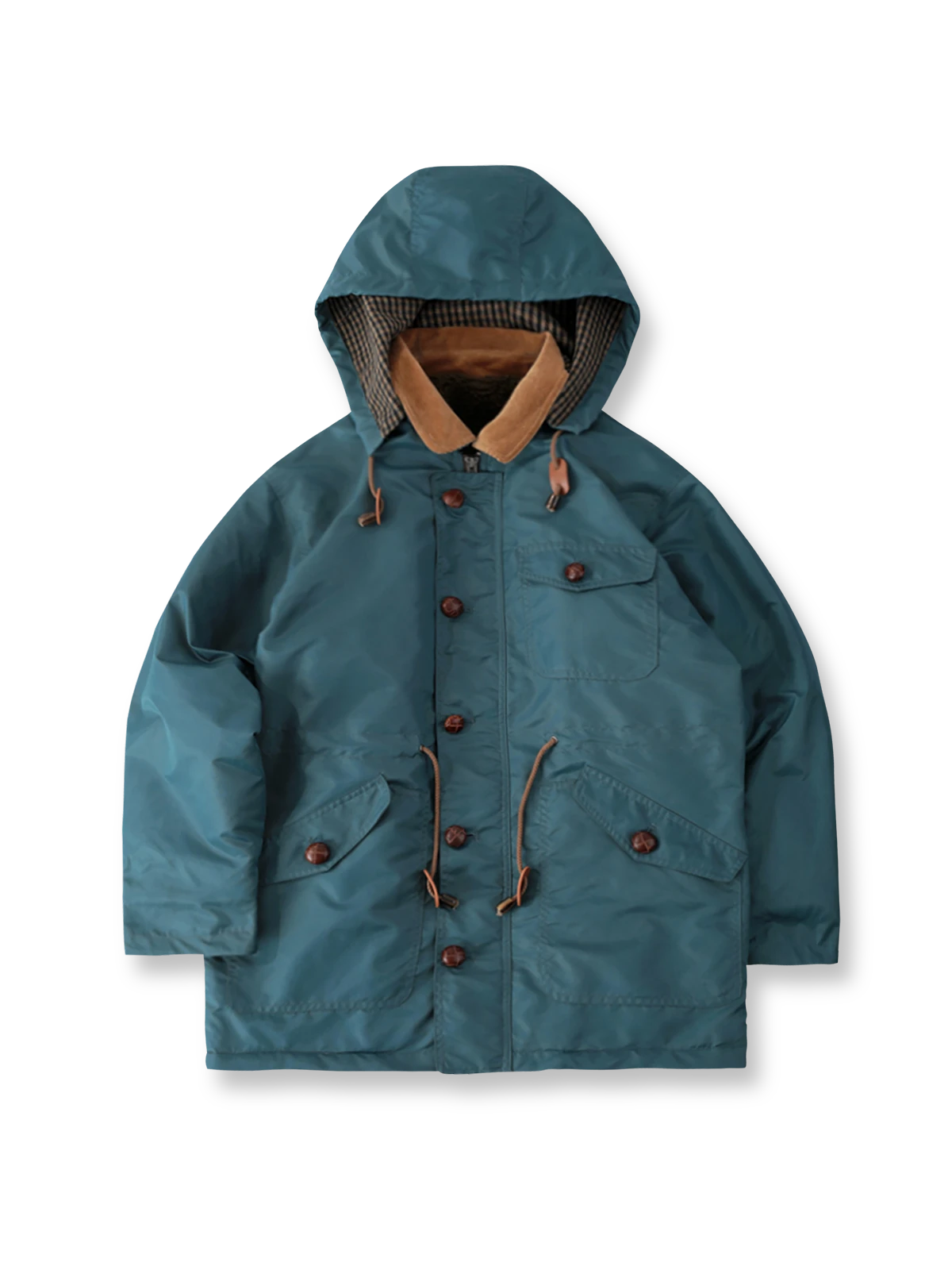 バイカラーデザインと中綿仕様が特徴のジャーナリスト風ジャケット