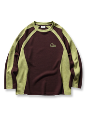 バイカラーパッチワークスポーツスウェット